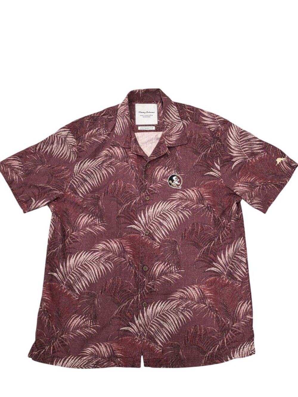 Tommy Bahama FSU silk Collegiate Silk Button-Up Shirt M Florida State Seminoles